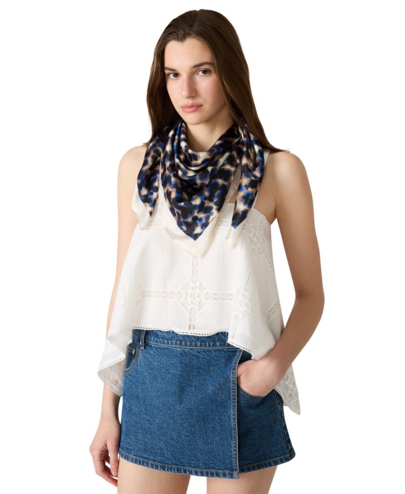 Leopard Printed Square Scarf