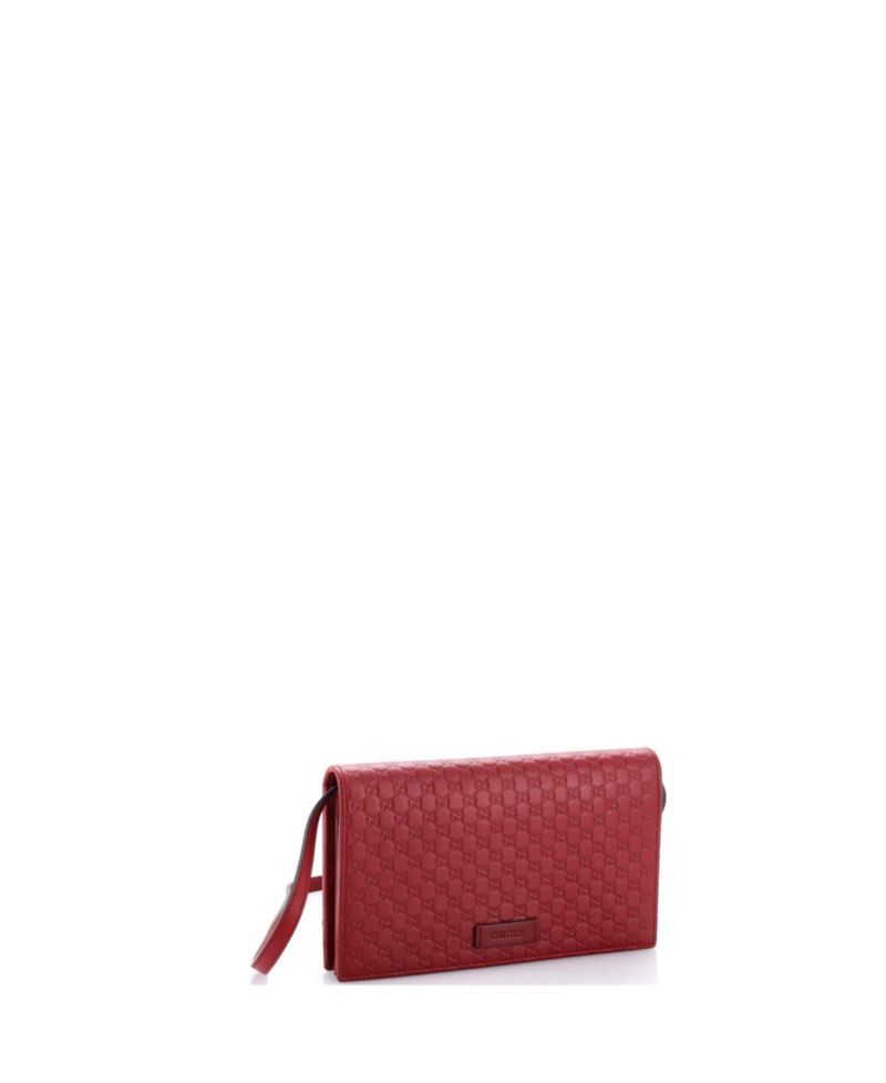 Wallet on Strap Microguccissima Leather