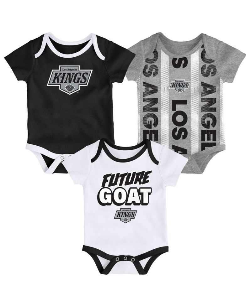 Baby Boys and Girls 3-Pack Los Angeles Kings Loyal Buddies Bodysuit Set