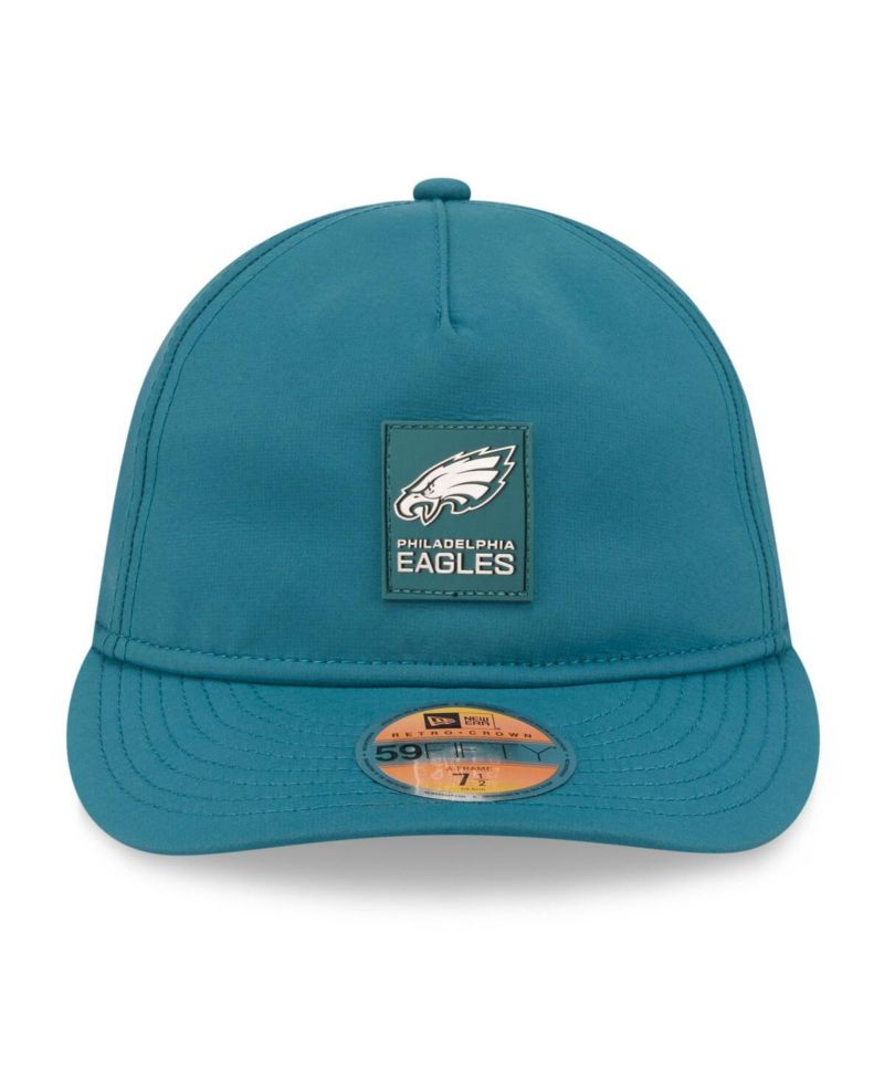 Men's Midnight Green Philadelphia Eagles 2025 Sideline Retro Crown 59FIFTY Fitted Hat