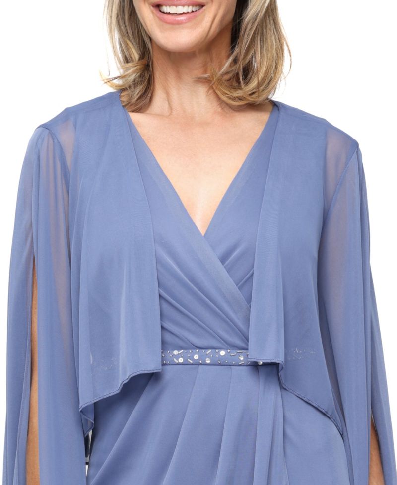 Women's Embellished Surplice Neck Gown