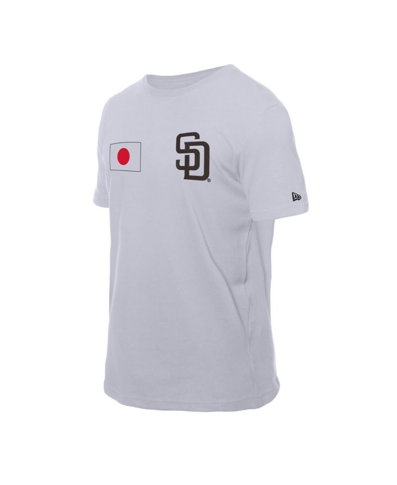 Men's White San Diego Padres Japanese Flag T-Shirt