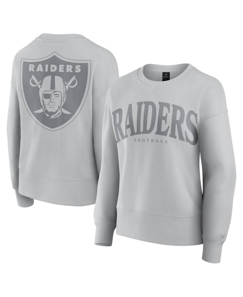 Women's Gray Las Vegas Raiders Elements Pullover Sweatshirt