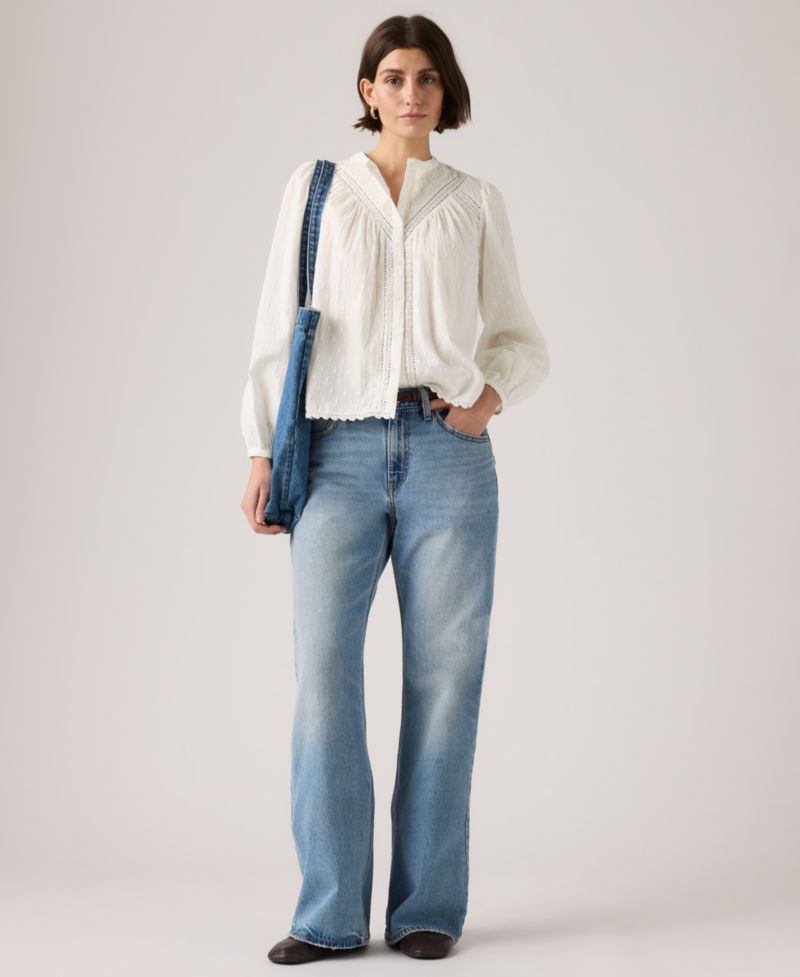 Women's Premium Mid-Rise Loose Bootcut Jeans