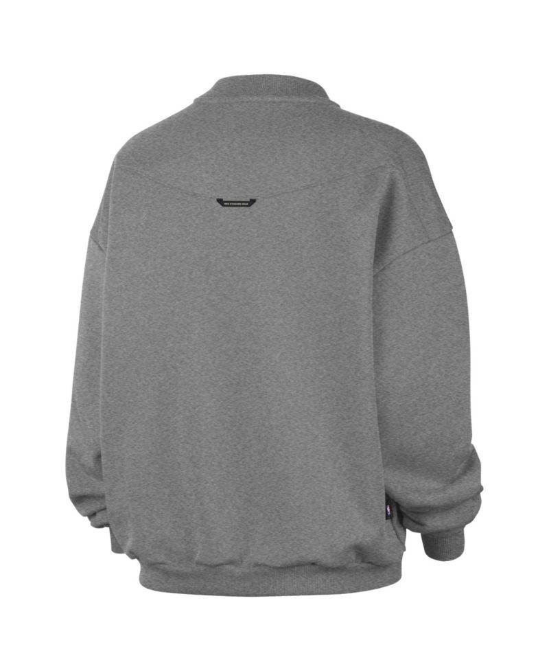 Men's Dark Heather Gray Cleveland Cavaliers Standard Issue Wordmark Fleece Crewneck Sweatshirt