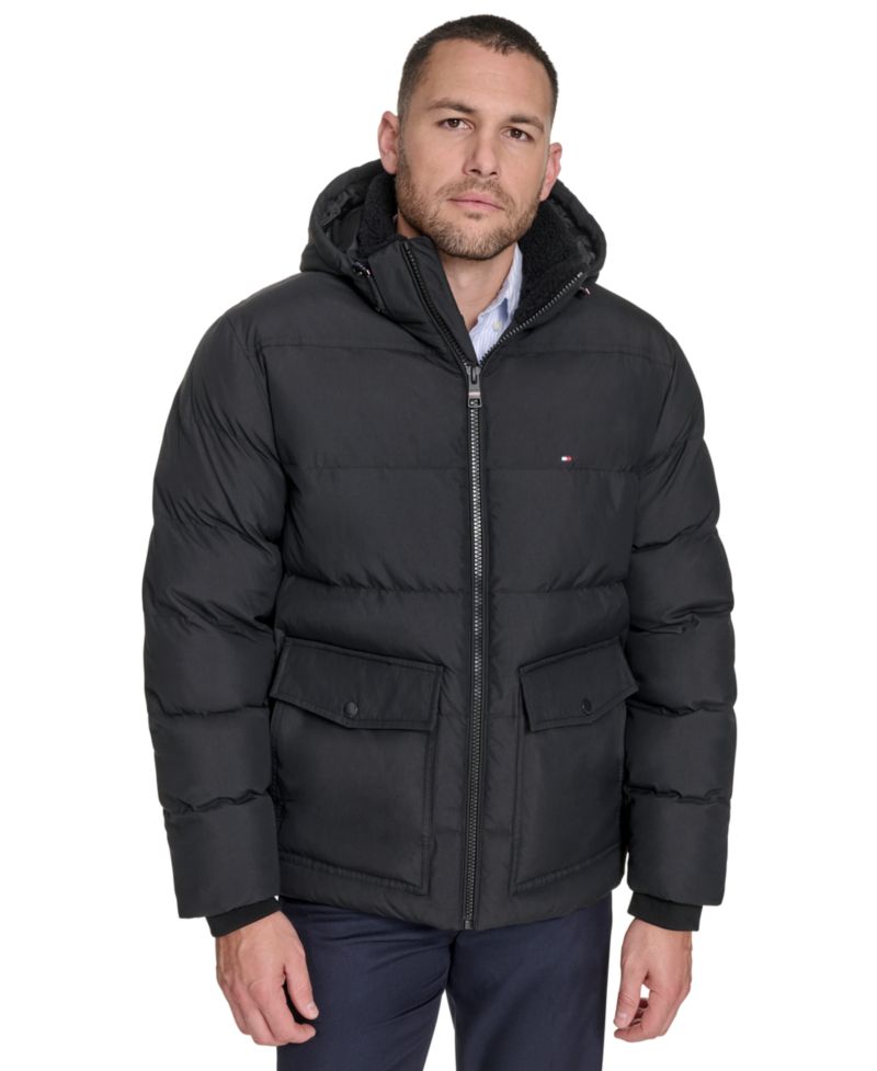 Men's Two Pocket Hooded Puffer Jacket