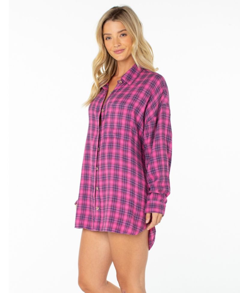 Women's Driftwood Oversized Button-Up Shirt