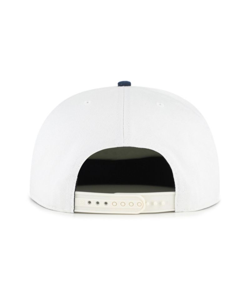 Men's '47 White/Navy Detroit Tigers Script Stack Relaxed Captain Snapback