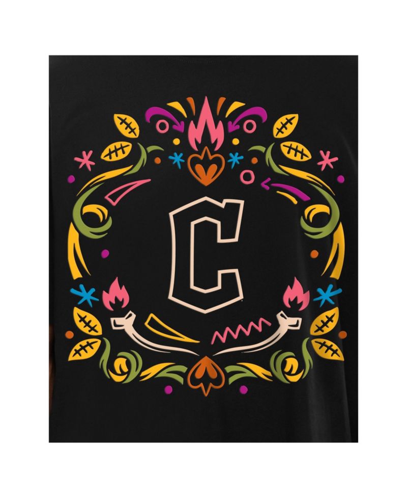 Men's Black Cleveland Guardians Día de los Muertos T-Shirt