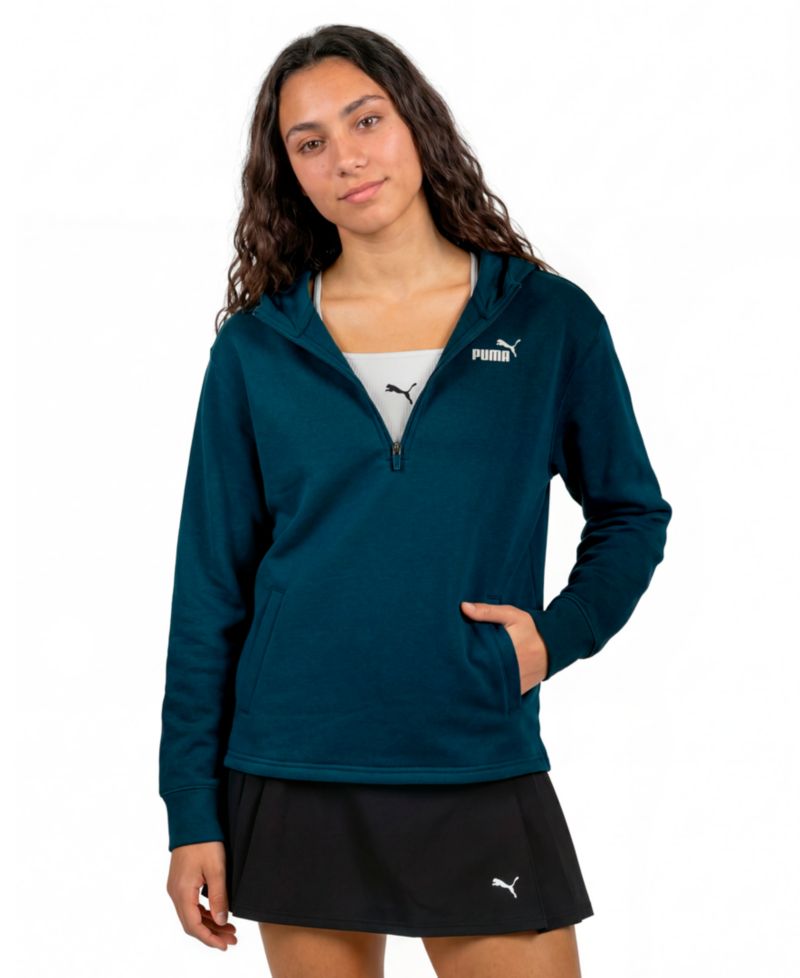 Women's Ess 1/2-Zip Standard Hoodie Long-Sleeve Fleece Sweatshirt