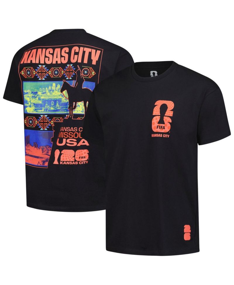 Men's Black 2026 FIFA World Cup Kansas City Host City Local Oversized T-Shirt