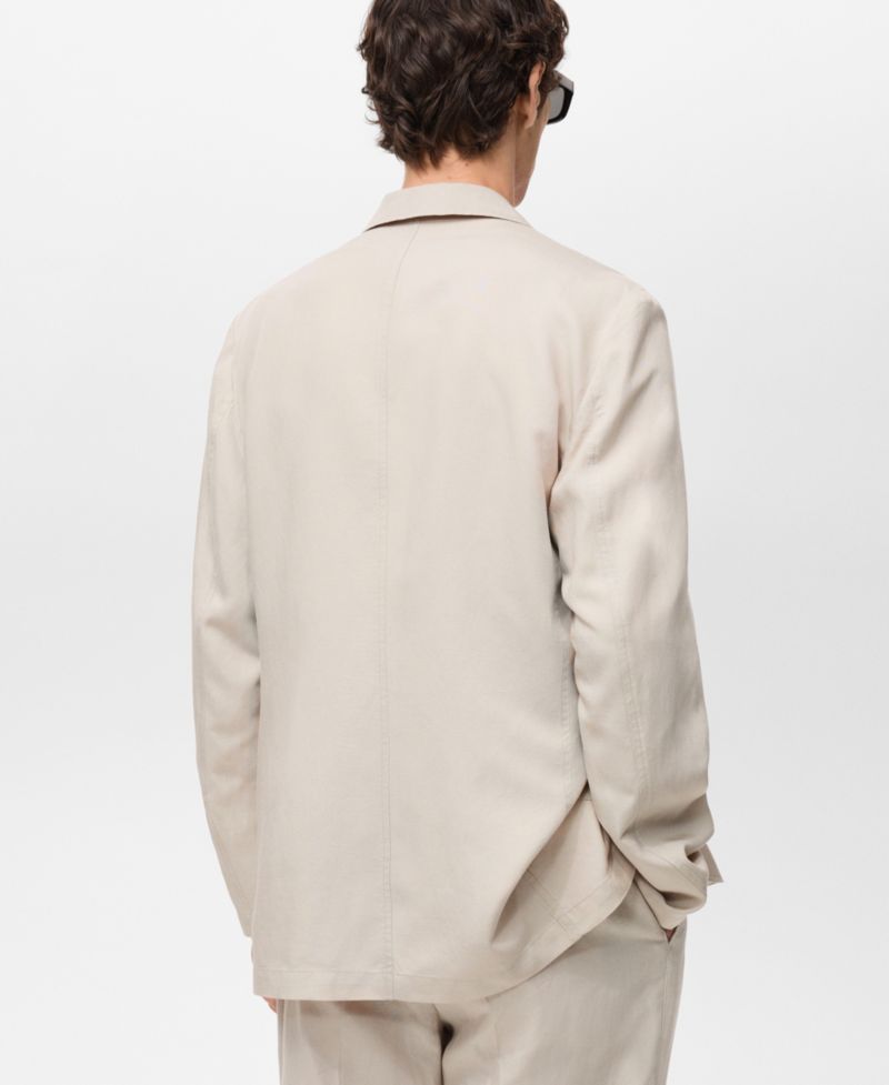 Men's Slim-Fit Linen Jacket