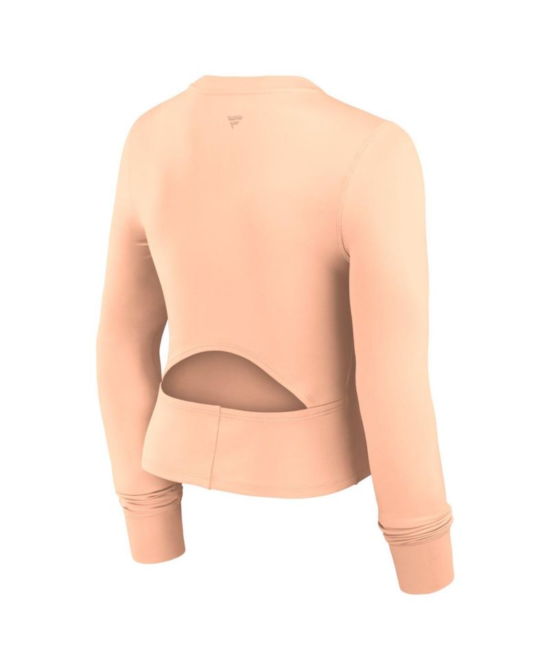 Women's Pink San Francisco Giants Studio Fitted Long Sleeve Gym Top
