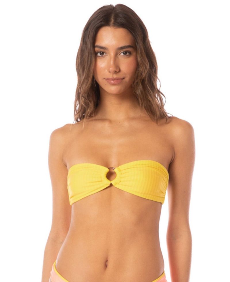 Women's Lemon Margarita Jill Reversible Bandeau Bikini Top
