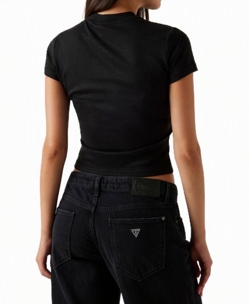 Women's Short-Sleeve Lucia Mock Neck Top