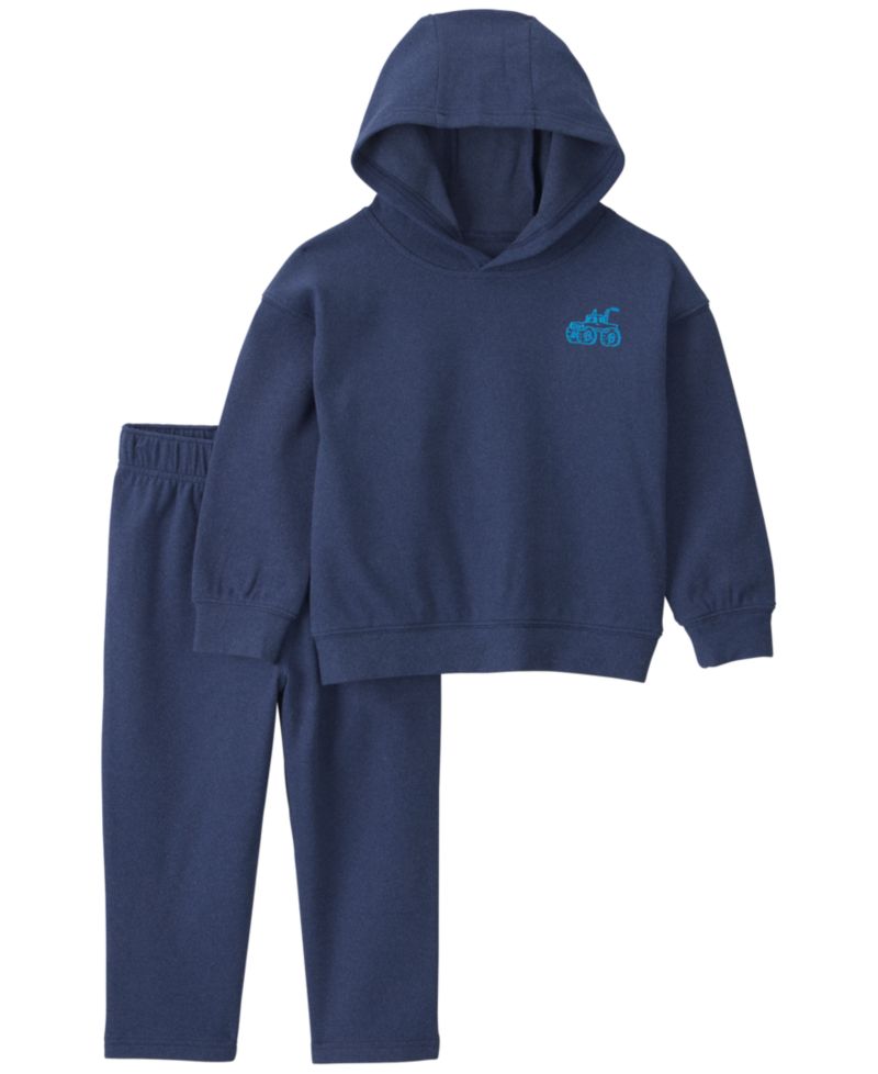 Baby Boys' Car Long-Sleeve Hoodie Top & Pant Set, 2-Piece Set