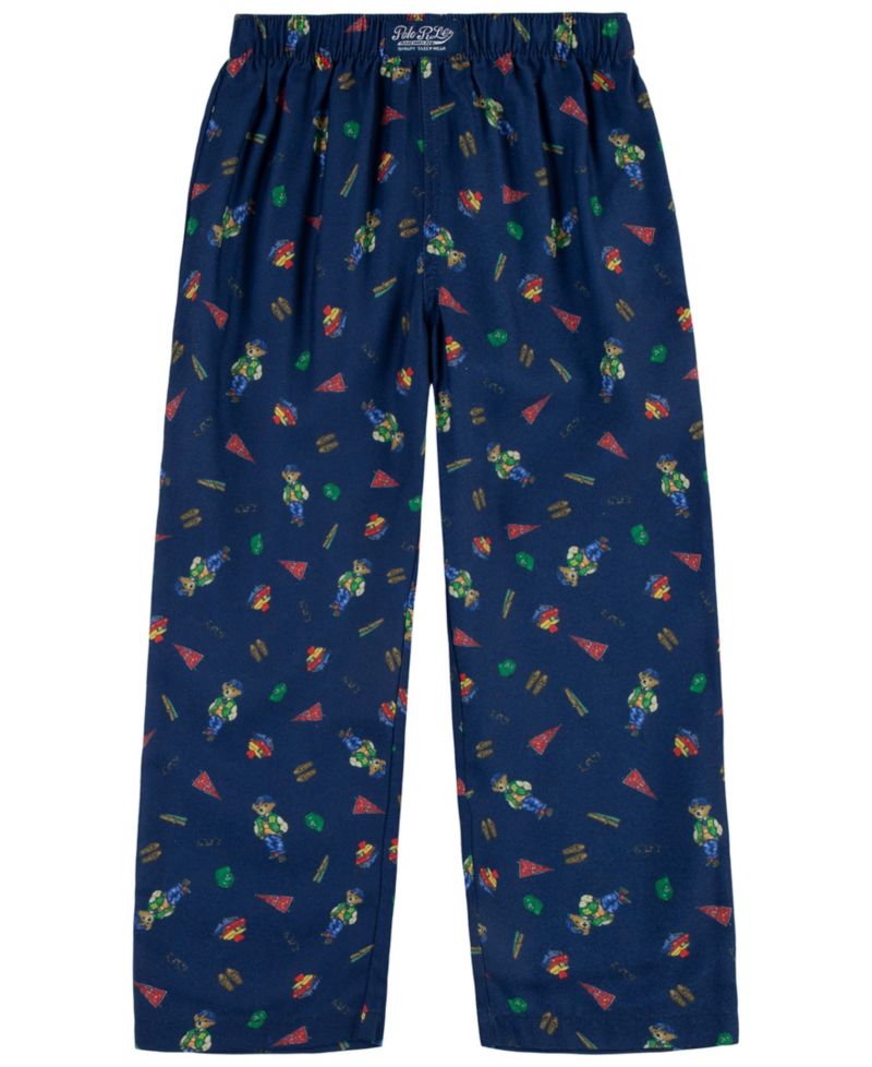 Boys' 4-7 Polo Bear Woven Pajama Pants