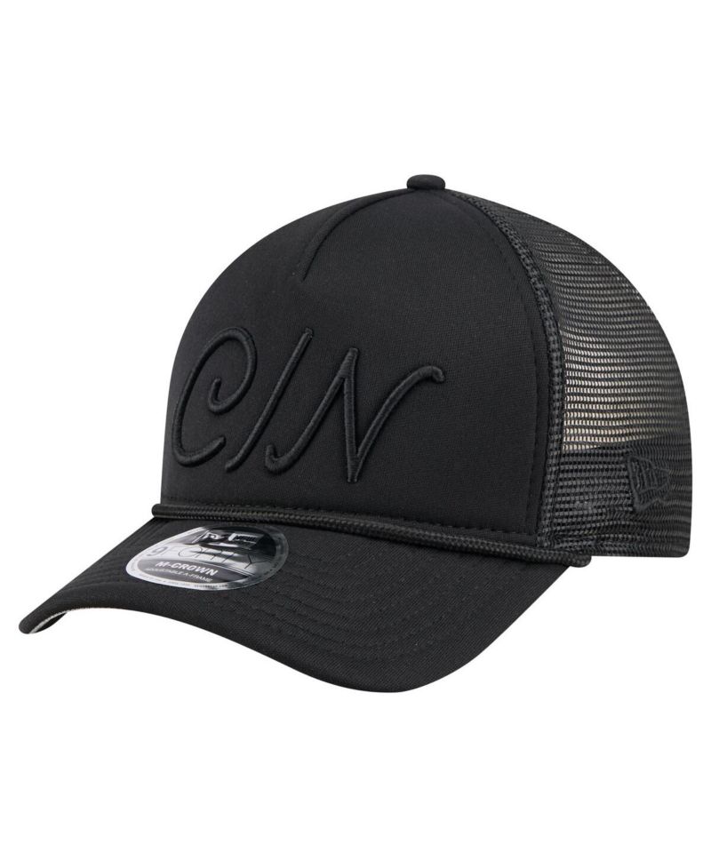 Men's Black Cincinnati Reds City Initial 9FORTY A-Frame M-Crown Adjustable Trucker Hat