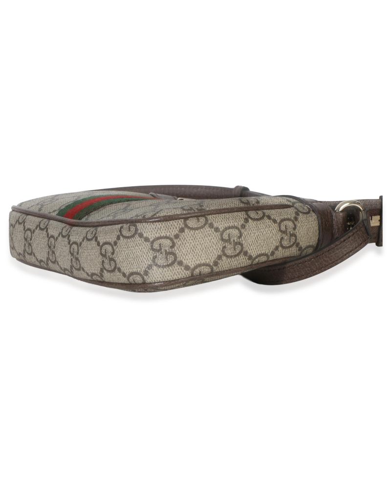Beige Ebony GG Supreme Monogram Canvas Mini Ophidia Shoulder Bag