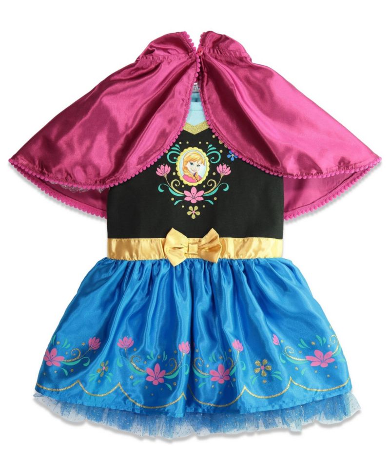 Big Girls Princess Anna Cosplay Hooded Dress