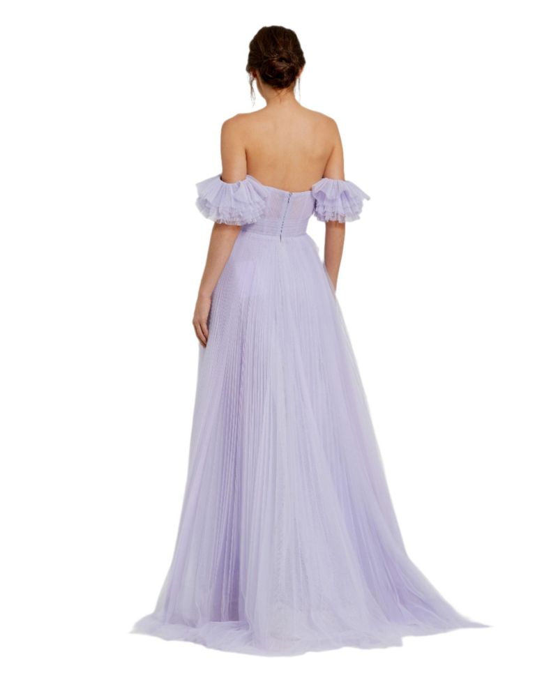 Women's Off The Shoulder Tulle A Line Gown