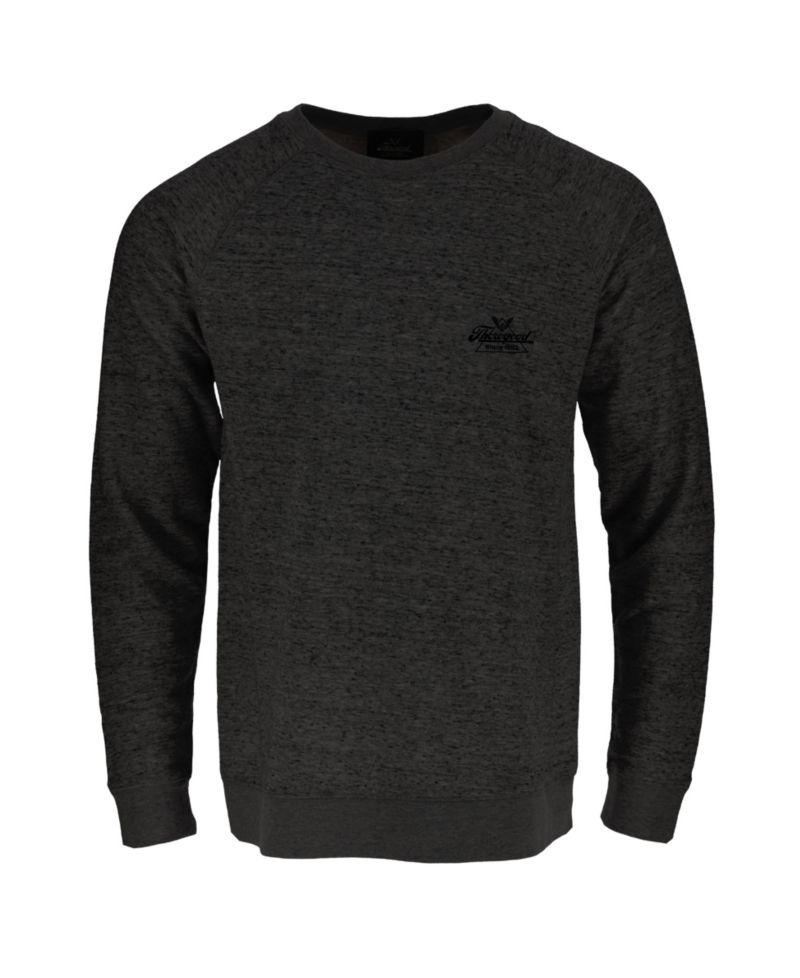 Men's Space Dye Raglan Long Sleeve Crewneck Pullover Shirt