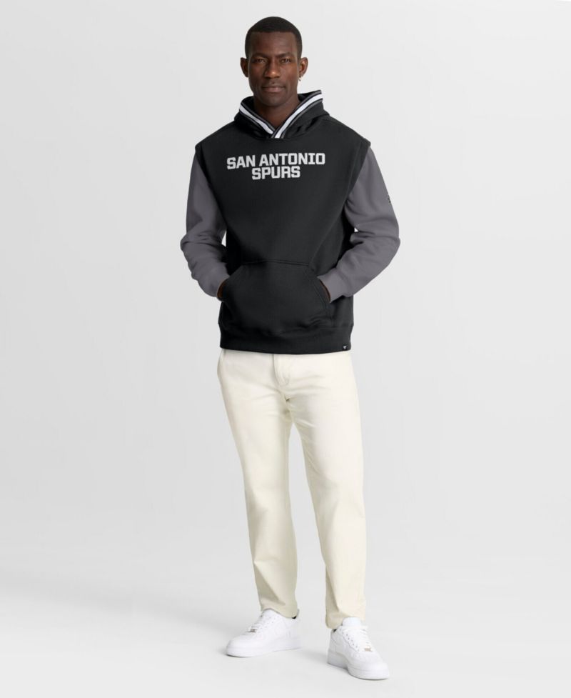 Men's Black/Gray San Antonio Spurs Half Court Shot Clock Fastbreak Hoodie
