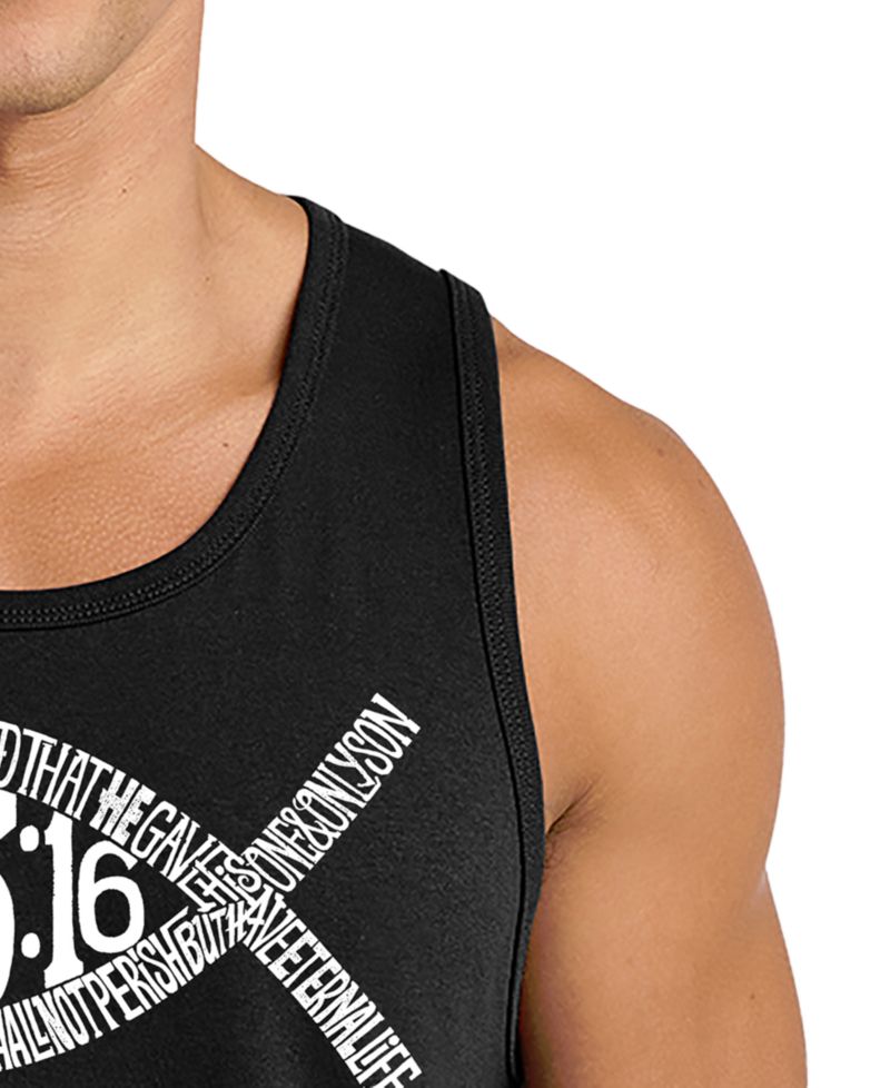 Men's Christian Bible Word Art Tank Top