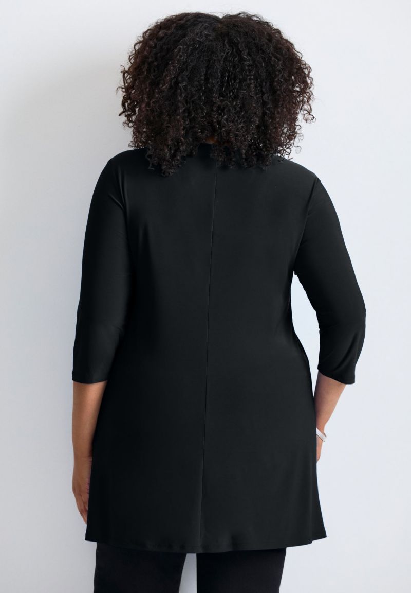 Women's Plus Size Ring Detail Tunic Top