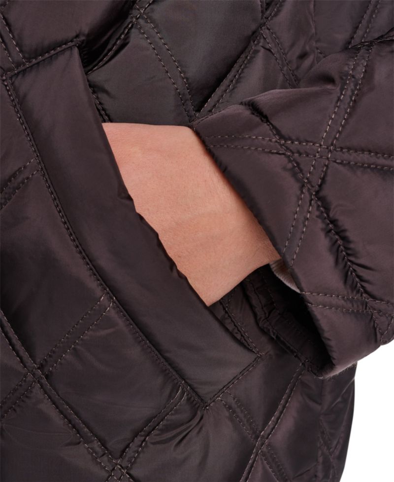 Women's Sherpa Collar Diamond-Quilted Coat