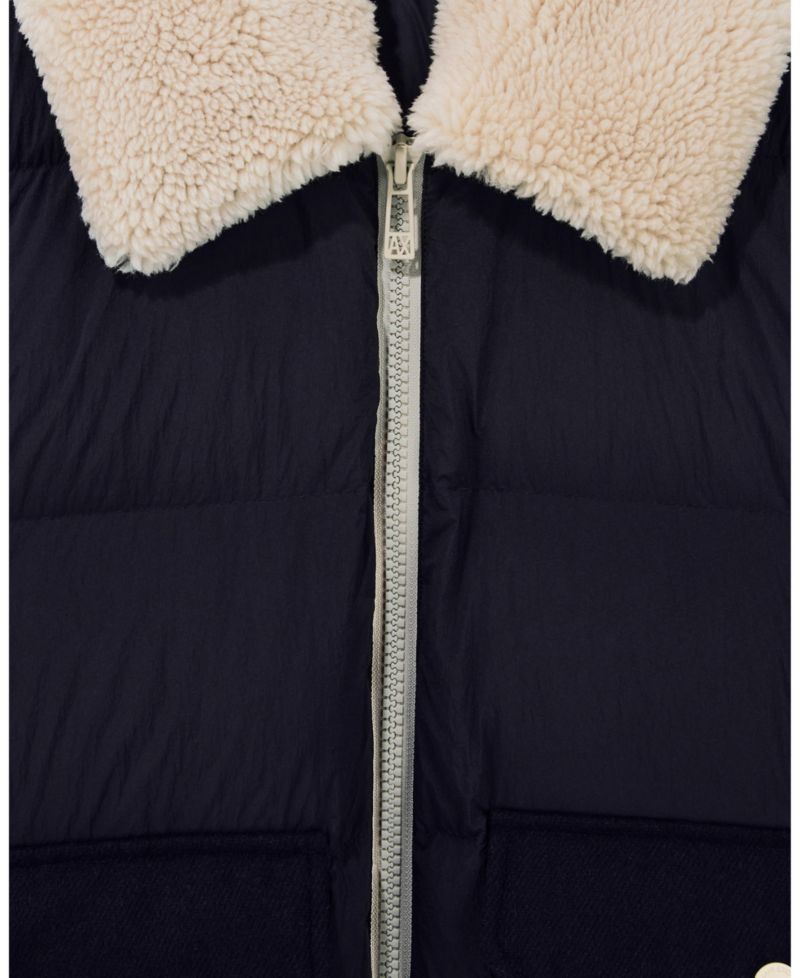 Men's Crossover Sherpa Collar Down Bomber Jacket