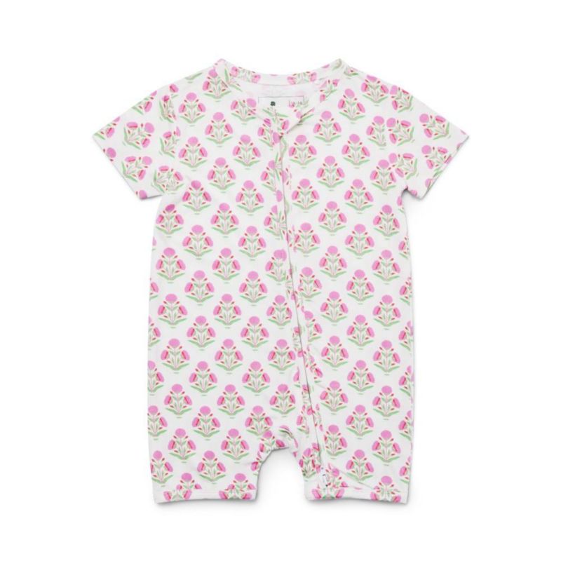 Baby Girls Pink Posy Bamboo Sleeper