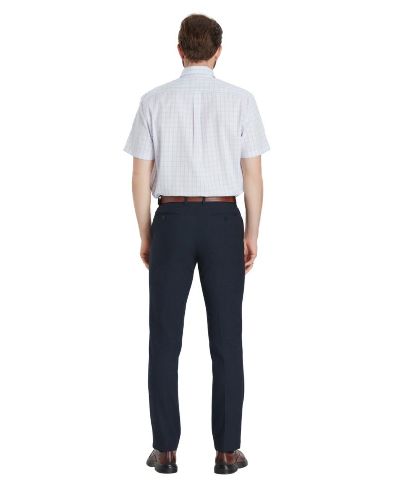 Men's Plaid Short-Sleeve Dress Shirt