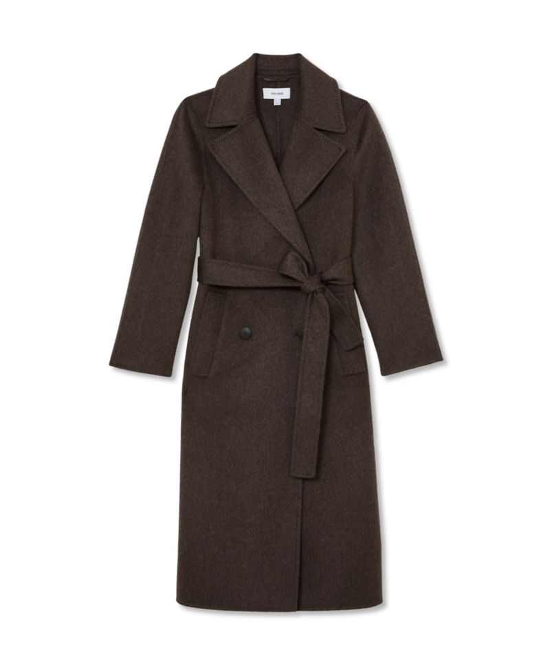 Petite Rene Double-Breasted Wool-Blend Coat