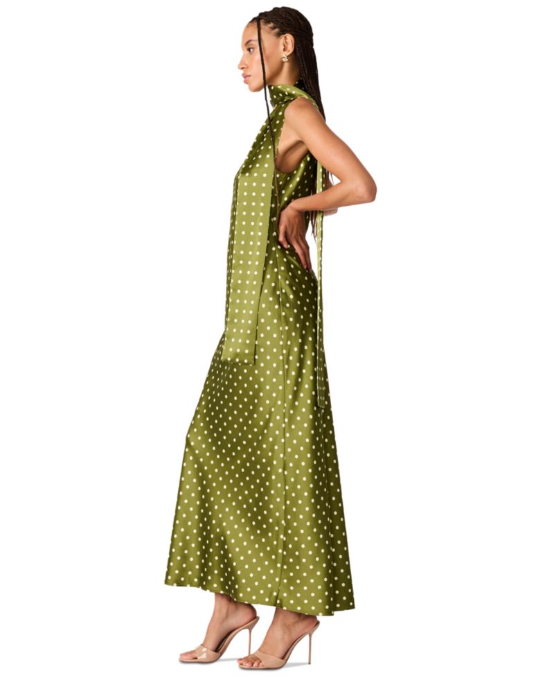 Jaiden Halter Maxi Satin Dress