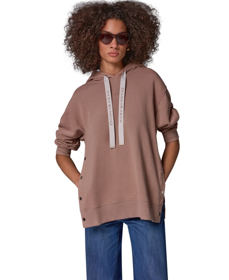 Women's French-Terry Long-Sleeve Side-Snap Hoodie