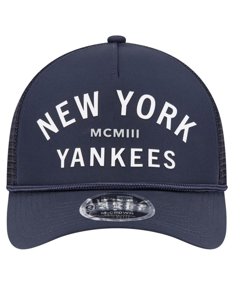 Men's Navy New York Yankees Minimalist 9FORTY A-Frame Adjustable Hat