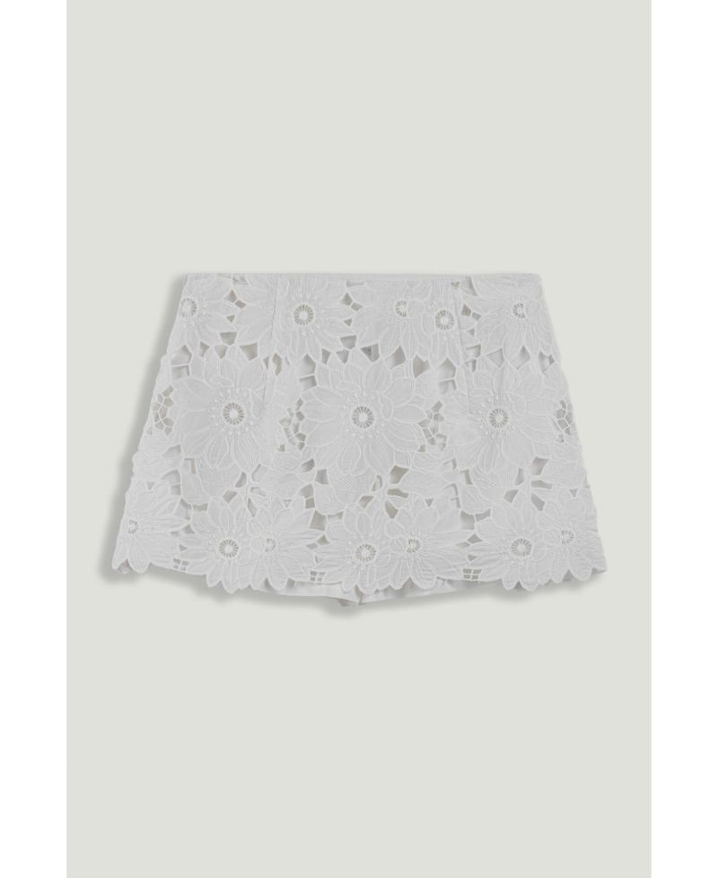 Women's Broderie-Trim Mini Skort