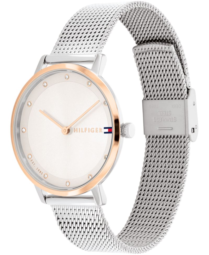 Women's Two Hand Silver-Tone Stainless Steel Watch 34mm