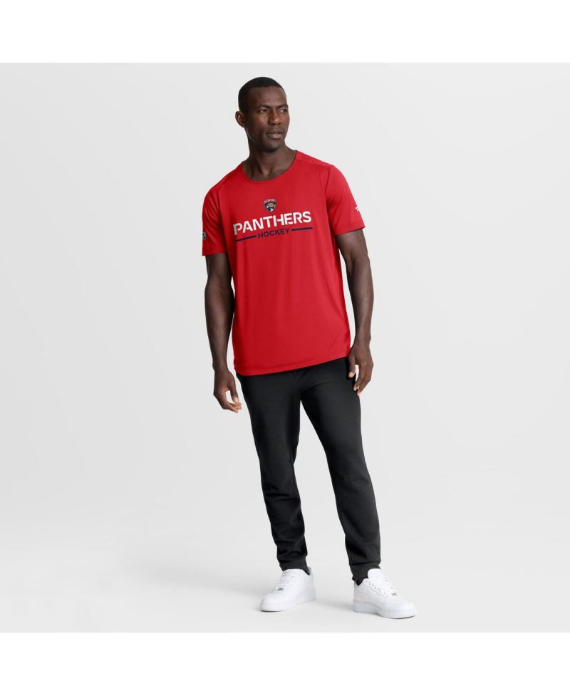 Men's Red Florida Panthers Authentic Pro Rink Tech T-Shirt