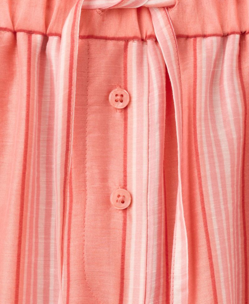 Women's Straight Striped Linen-Lyocell-Blend Pants
