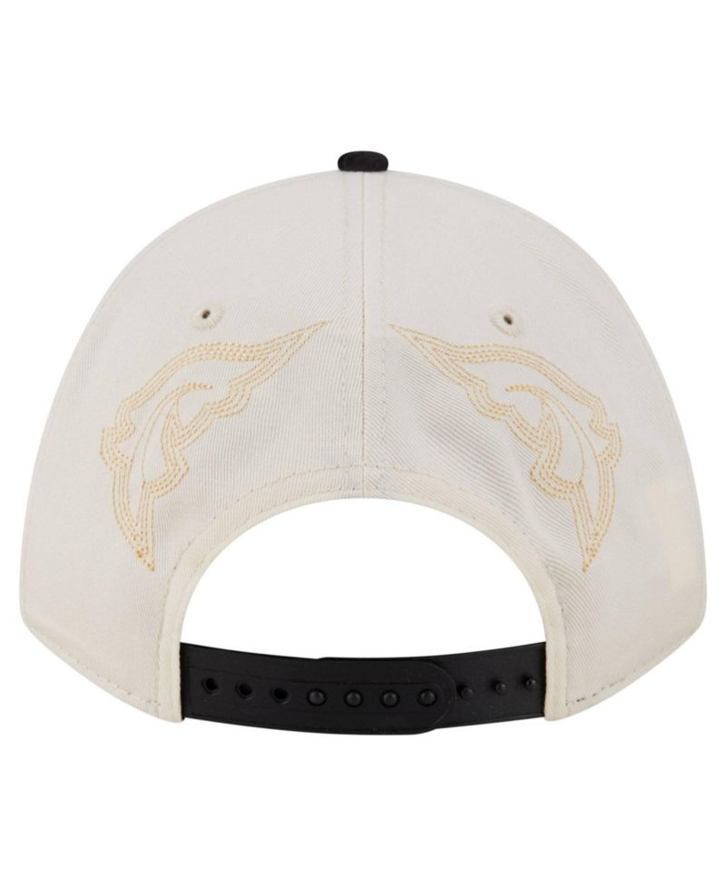 Men's Cream/Black Las Vegas Raiders Western 9FORTY A-Frame Adjustable Hat