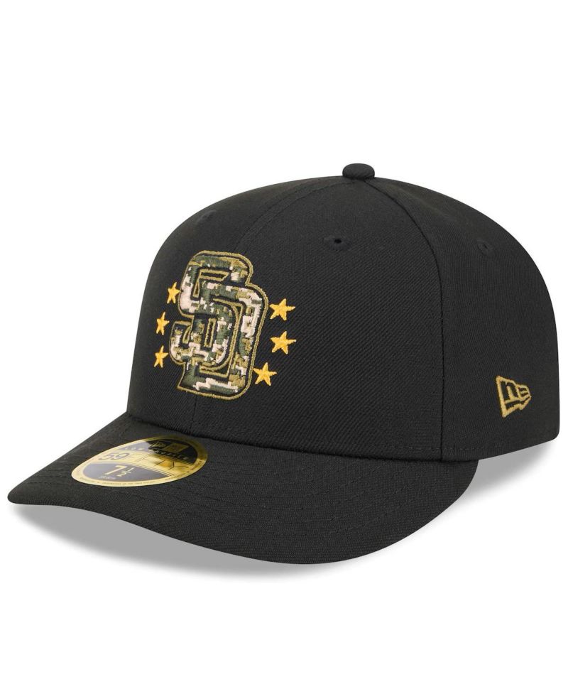 Men's Black San Diego Padres 2024 Armed Forces Day Low Profile 59FIFTY Fitted Hat