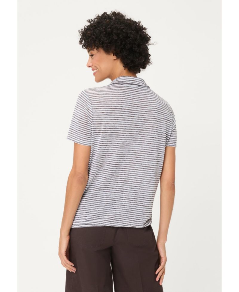 Women's Striped Polo T-Shirt