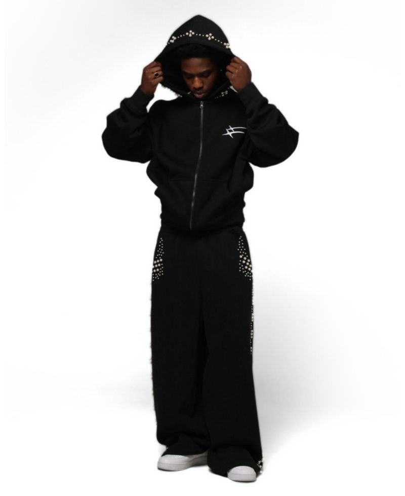 Men's Oversized Graphic Full-Zip Hoodie