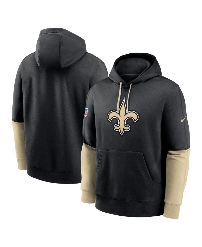 Men's Black New Orleans Saints 2024 Sideline Club Pullover Hoodie