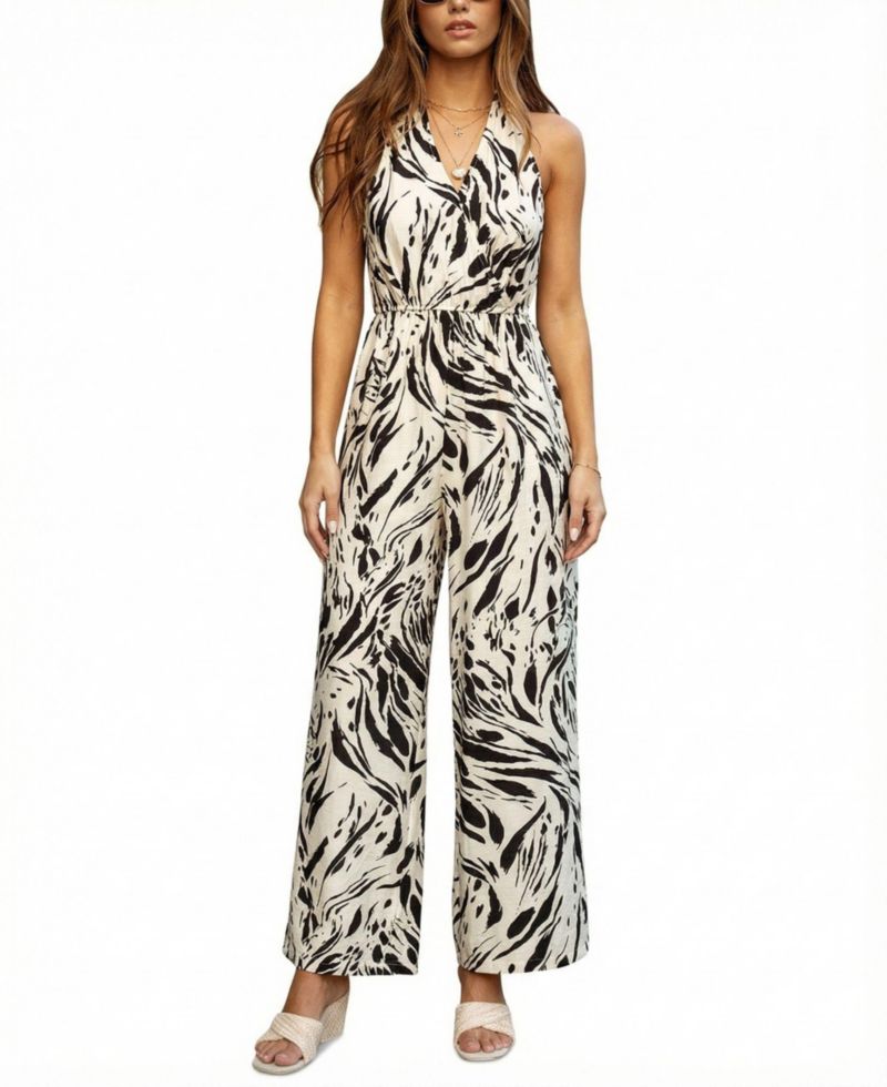 Women's Crystal Water Abstract Jumpsuit