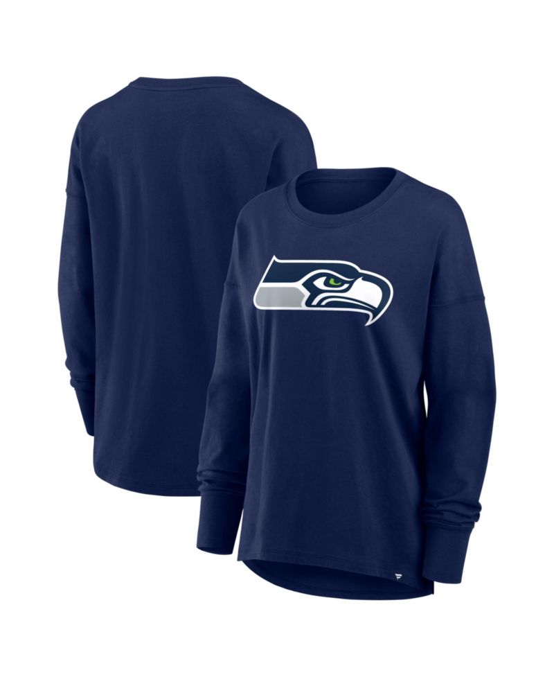 Women's College Navy Seattle Seahawks Essential Long Sleeve T-Shirt