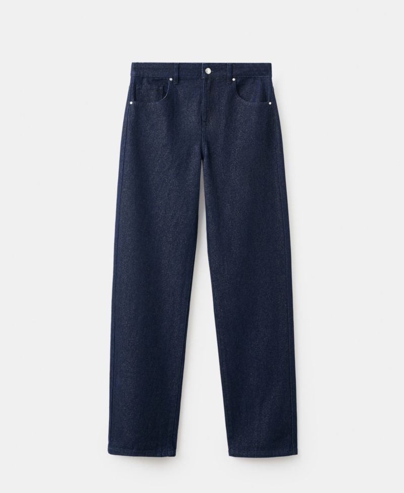 Women's Shiny Straight-Leg Jeans