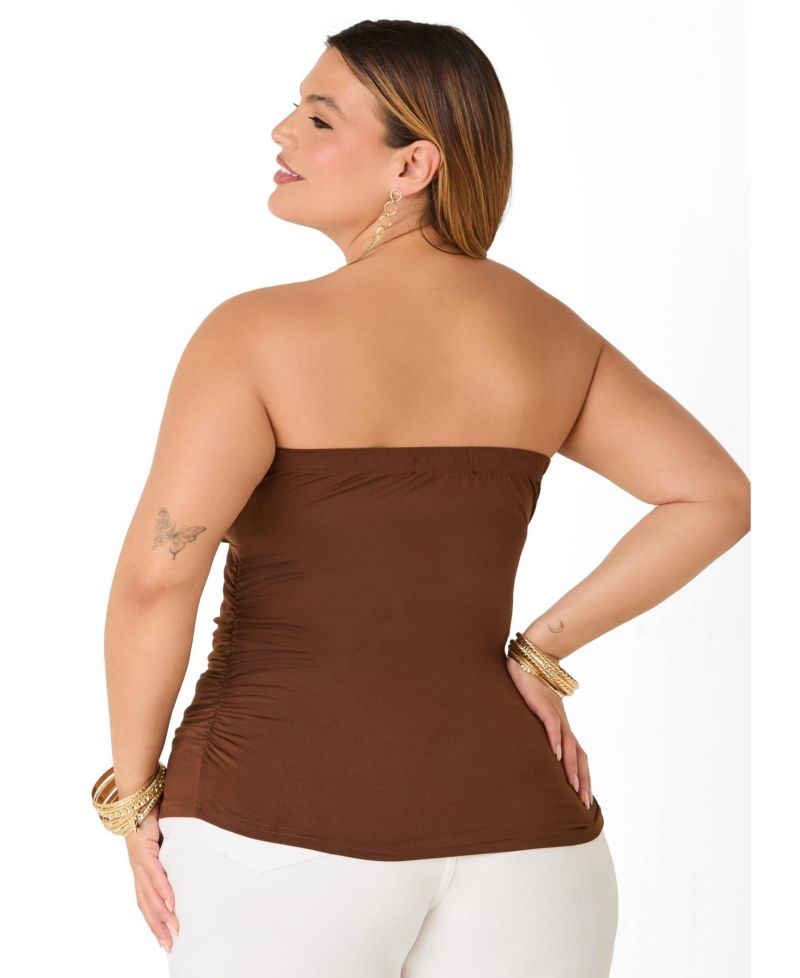 Plus Size Starfish Cutout Tube Top Potting Soil